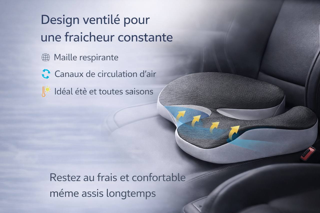 Coussin coccyx - utilisation bureau