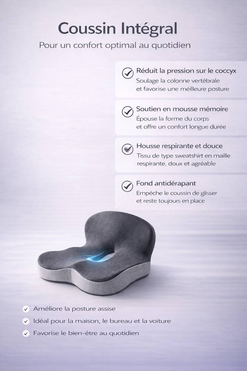Coussin intégral - caractéristiques