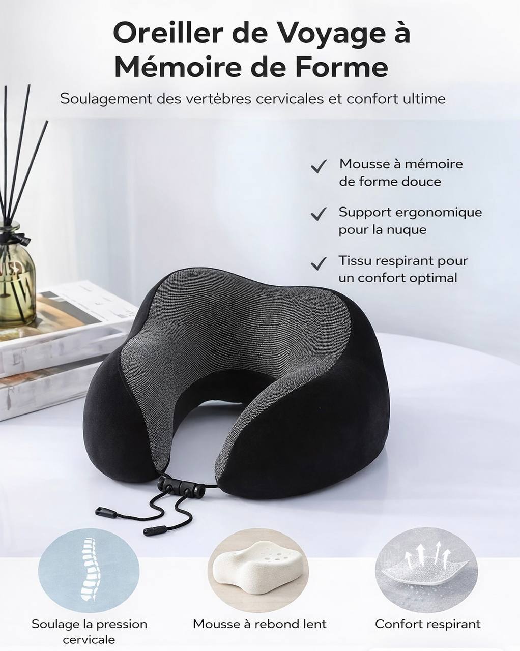 Oreiller de voyage - utilisation avion